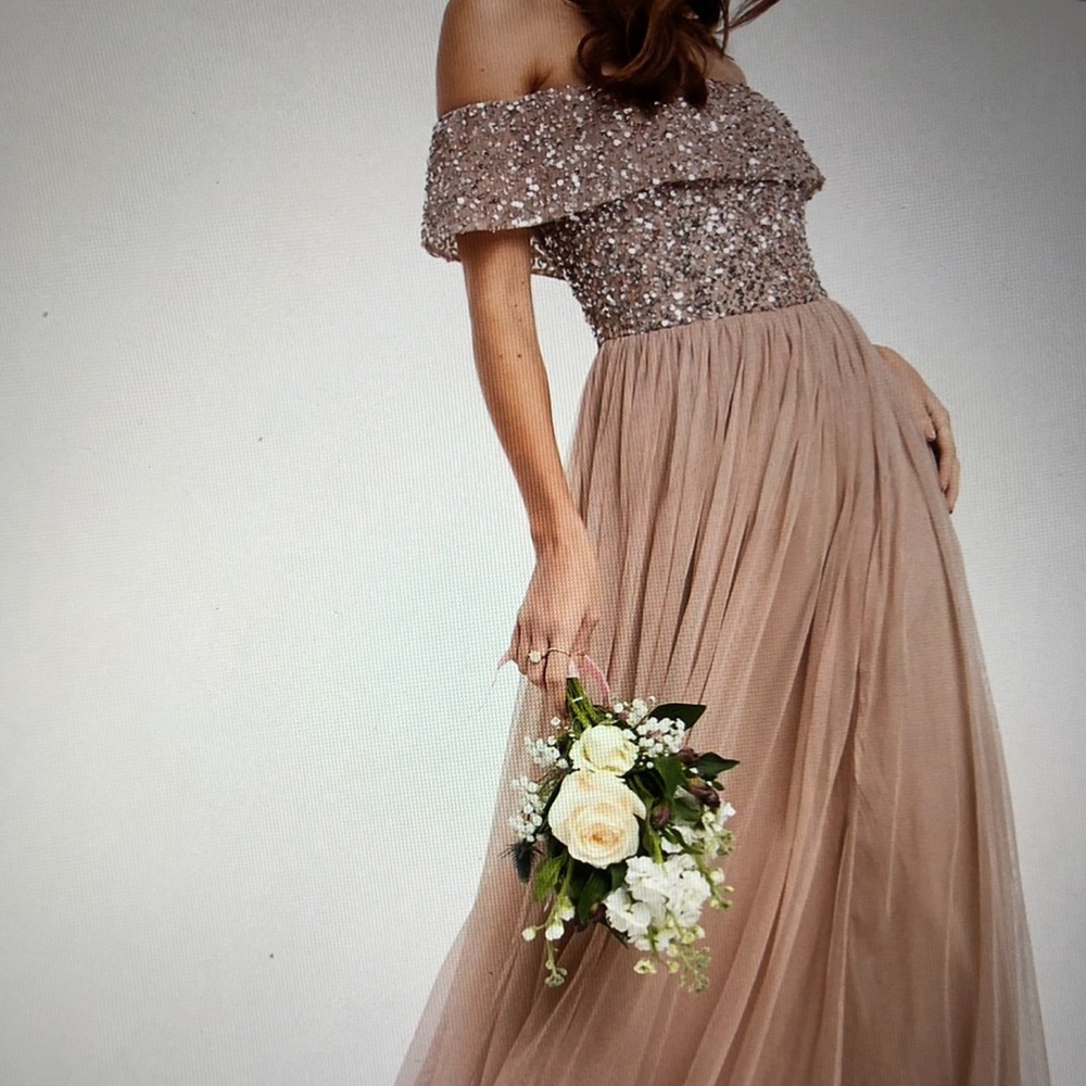 Sequins Maxi Tulle Dress